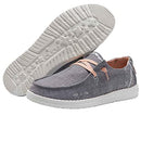 HEY DUDE WENDY SLIP-ON WOMEN'S 7 SHOE, GREY, SIZE 7 Like New