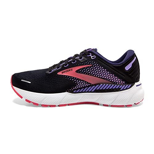 Brooks Women's Adrenaline GTS 22 Supportive Running Shoe Black/Purple Size 8.5 - Like New