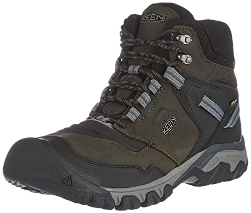 KEEN RIDGE FLEX MID HEIGHT WATERPROOF HIKING BOOTS - MAGNET/BLACK - 10.5 Like New