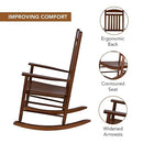 SHINE COMPANY MAINE WOOD ROCKING CHAIR, OAK Like New