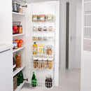 SMART DESIGN OVER THE DOOR PANTRY ORGANIZER RACK 6 ADJUSTABLE SHELVES WHITE - Like New