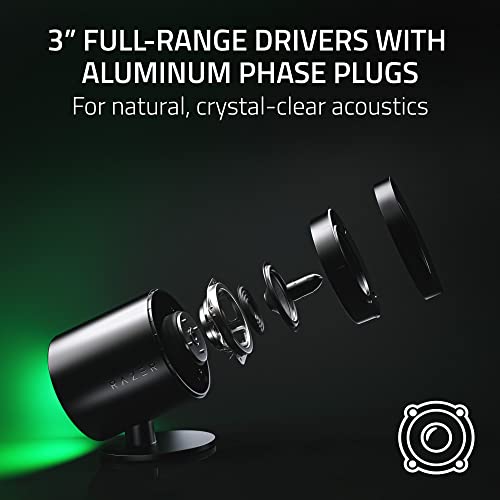 Razer Nommo V2 Full-Range 2.1 PC Gaming Speakers Wired Subwoofer THX - Black - Like New