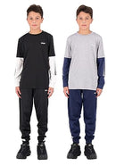 Hind Boys 4-Piece Active Long Sleeve Quick Dry T-Shirt and Jogger Sweatpant 8 - Brand New