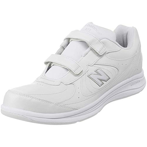 MW577VWXW New Balance Men's 577 V1 Hook and Loop Shoe, White, Size 9.5 X-Wide Like New