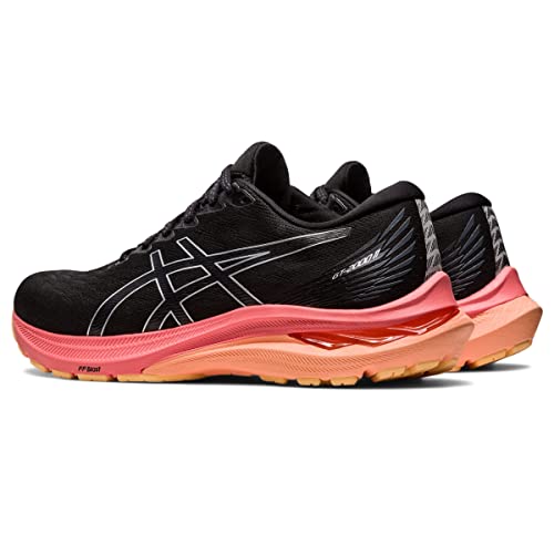 1012B271 ASICS WOMEN'S GT-2000 11 RUNNING SHOES, BLACK/PURE SILVER, SIZE 8.5 Like New