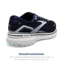 BROOKS WOMEN'S GHOST 15 NEUTRAL RUNNING SHOE - PEACOAT/PEARL/SALT AIR - SIZE 6 - Like New