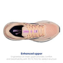 BROOKS WOMEN ADRENALINE GTS 23 RUNNING SHOE APRICOT/ESTATE BLUE/ORCHID Size 8 - Like New