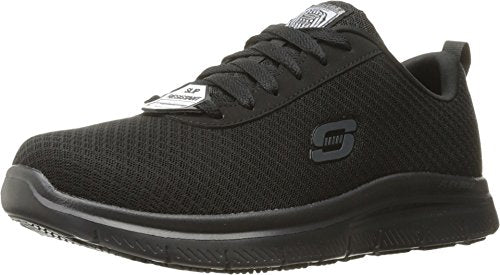 SKECHERS MEN'S FLEX ADVANTAGE BENDON WORK SHOE - BLACK - SIZE 10 WIDE Like New