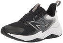 NEW BALANCE KIDS' RAVE RUN V2 HOOK & LOOP RUNNING SHOE - BLACK/WHITE - SIZE 3 Like New