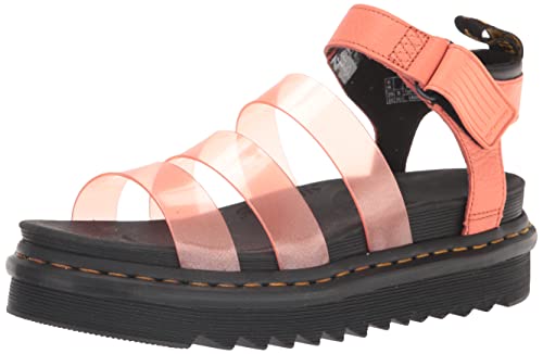 DR. MARTENS WOMEN'S BLAIRE JELLY SANDAL SIZE 8 CORAL GLITTER TPU,CORAL PINK PISA Like New