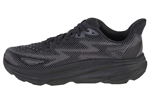 1127895 Hoka Men's Clifton 9 Sneaker, Black/Black, Size 13 Like New