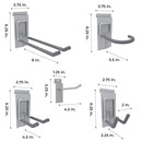 CROWNWALL SLAT WALL ACCESSORIES HEAVY DUTY STEEL HOOK KIT 20PCS, CW20-K - Silver - Like New
