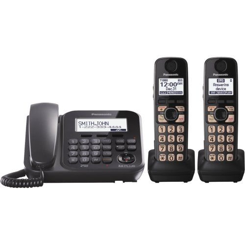 Panasonic Kx. Tg4772b Dect 6.0 1.90 Ghz Cordless Phone Black Like New