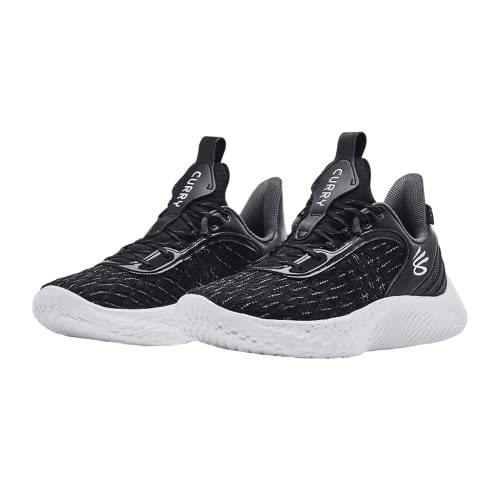 3025631 UNDER ARMOUR TEAM CURRY 9 BASKETBALL SHOE UNISEX BLACK/WHITE SIZE 4 Like New