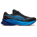 1011B458 ASICS Men's NOVABLAST 3 Running Shoes, Size 12, Black/Island Blue Like New