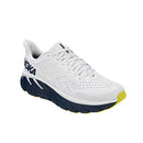 HOKA MENS CLIFTON 7 - BLANC DE BLANC/BLACK IRIS - SIZE 11 - Like New