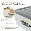 LUXURY AIR BED PATENTED DUAL PUMP SLUMBERGUARD SELF-INFLATION QUEEN SIZE - GRAY Like New