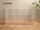 LURIVA TRANSPARENT SMALL ANIMAL PLAYPEN 12X12" 24 PANELS, TM30-24W-PKY - Clear Like New