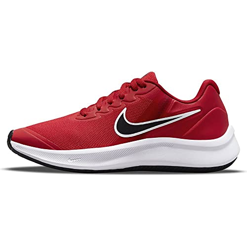 DA2776 NIKE KIDS' STAR RUNNER 3 GRADE SCHOOL SHOES, SIZE 6, Red Black Red White Like New