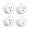 Aoycocr Smart Plug 4-Pack, Bluetooth Wi-Fi Smart Outlet for Smart Home - WHITE Like New