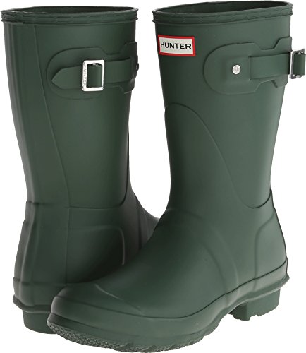 WFS1000RMA HUNTER WOMEN'S ORIGINAL SHORT RAIN BOOT SIZE 7 GREEN Like New