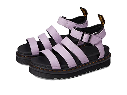 30706308 DR. MARTENS WOMEN'S BLAIRE SANDAL LILAC PISA LEATHER SIZE 7 Like New