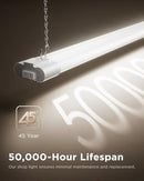 SUNCO 10 PACK SHOP LIGHTS LED 4FT PLUG IN LINKABLE GARAGE FIXTURE - WHITE - Like New