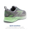 1103951D312 BROOKS MEN LEVITATE 6 NEUTRAL SHOE, PRIMER GRAY/NEON GREEN, SIZE 10 Like New