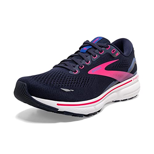 BROOKS WOMEN'S GHOST 15 NEUTRAL RUNNING SHOE - PEACOAT/BLUE/PINK - SIZE 7 - Like New