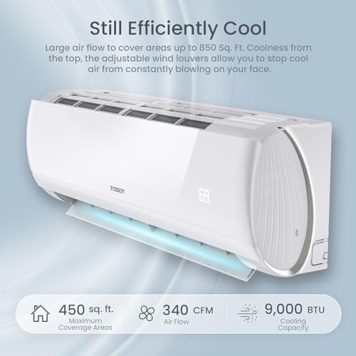 TOSOT 9,000 BTU Mini-Split Air Conditioner, Wifi Enabled Ductless Inverter Like New