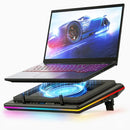 LLANO RGB LAPTOP COOLING PAD POWERFUL TURBOFAN GAMING LAPTOP V12-RGB - BLACK - Like New