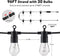 HBN 96ft Outdoor Patio String Lights Smart LED RGBW Color Changing 30 Bulbs Like New