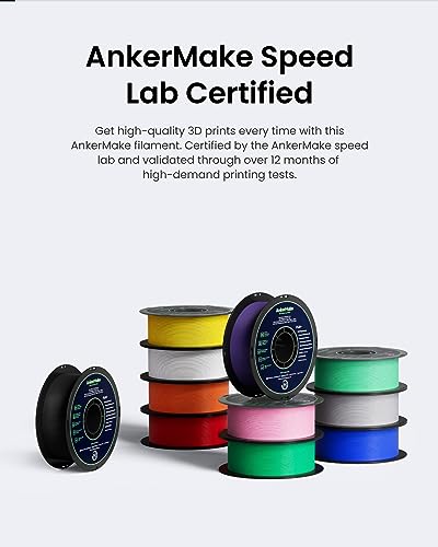 ANKERMAKE PLA+ 3D PRINTING OFFICIAL FILAMENT 2-PACK 4.4 LB TOTAL, V6110 - YELLOW - Like New