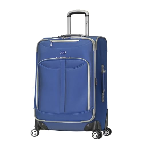 Olympia U.S.A. Tuscany 25" Luggage Expandable Double 4 Wheel, OE-8825 - BLUE Like New