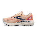 BROOKS WOMEN ADRENALINE GTS 23 RUNNING SHOE APRICOT/ESTATE BLUE/ORCHID Size 8 - Like New