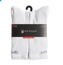SPYDER MEN'S STRIPED CREW SOCK 5 PAIRS, SHOE SIZES 6-12 - WHITE - Brand New