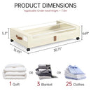 YECAYE UNDER BED STORAGE WITH WHEELS 2PACK 60L UNDERBED METAL DRAWER - BEIGE - Like New