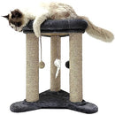 HeyKitten Cat Scratching Posts with Cushion Perch Bed 3-Post Sisal Rope Wrapped - Brand New