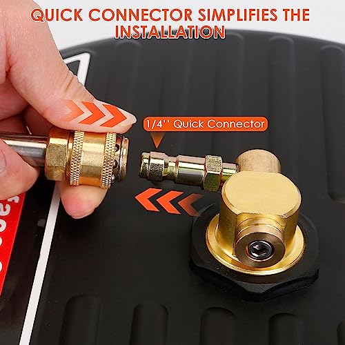 TEQHOME 15'' PRESSURE WASHER SURFACE CLEANER 4000PSI 4.0GPM MAX FLOW RATE BLACK - Brand New