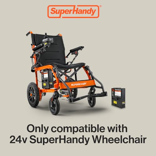 SuperHandy Extended-Life Wheelchair Battery 24V 6Ah Lithium GUT163 - Black - Like New