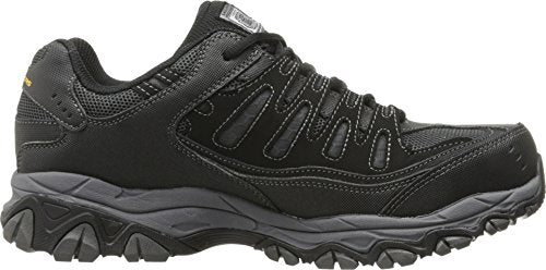 SKECHERS MEN'S CANKTON STEEL TOE WORK BOOTS - BLACK/CHARCOAL - SIZE 8 Like New