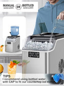Kndko Ice Makers Countertop, 45Lbs,2-Way Add Water,Self Cleaning Ice Maker - Like New