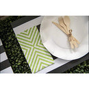 Altoona Geometric Paper Placemats 24/pack Ner Black/White Stripe Rectangle - Brand New