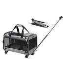 Coopeter Dog Carrier with Wheels Pet Carrier Grey B07MT7PKNZ - Like New
