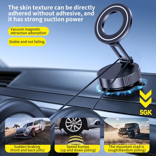 JLKRVEW DASHBOARDS 360° SUCTION PHONE MOUNT MAGNET/HOLDER - BLACK - Like New