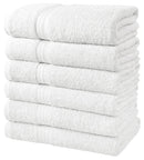 SIMPLY LOFTY 100% COTTON BATH TOWELS SET ULTRA SOFT RING SPUN 24"x46" - WHITE - Like New