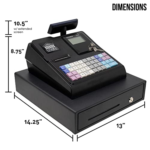 Nadex CR360 Cash Register 4700 Lookups 50 Dept 50 Clerks Thermal Printer Like New