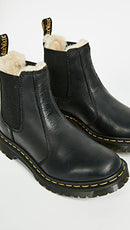 21045001 DR. MARTENS 2976 LEONORE BURNISHED WYOMING LEATHER BOOT BLACK SIZE 5 Like New