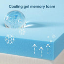ZINUS 2 Inch Green Tea Cooling Gel Memory Foam Mattress Topper, TWIN -BLUE - Like New