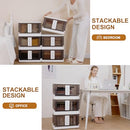 IDLE WAY Closet Organizers and Storage 8.5 Gal, Storage Bins with Lids 4 Pack Like New